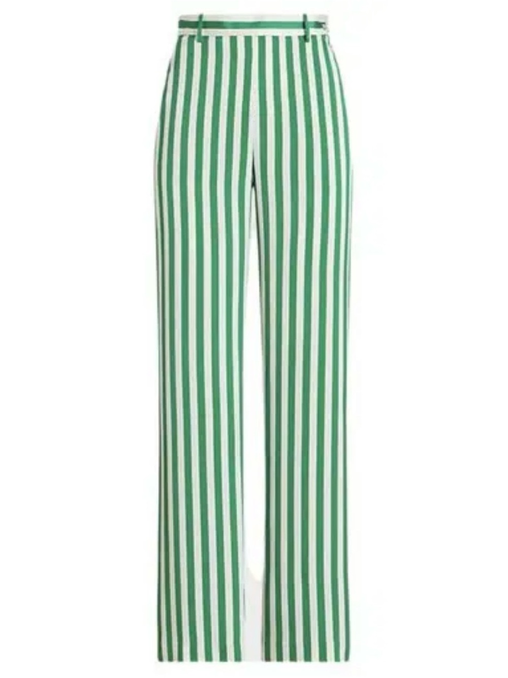 Ralph Lauren Striped Silk Wide Leg Pants